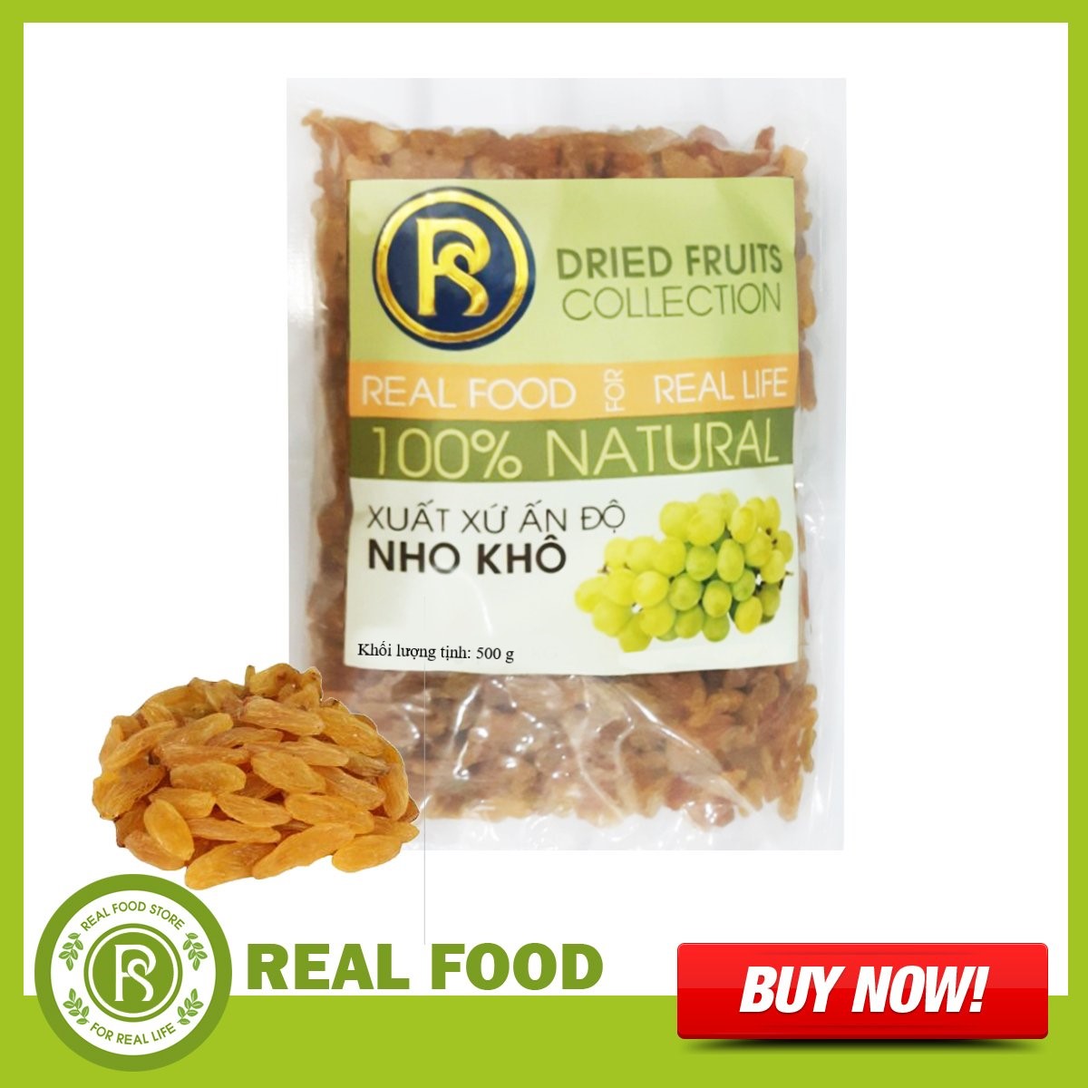 Nho Khô Vàng 500g